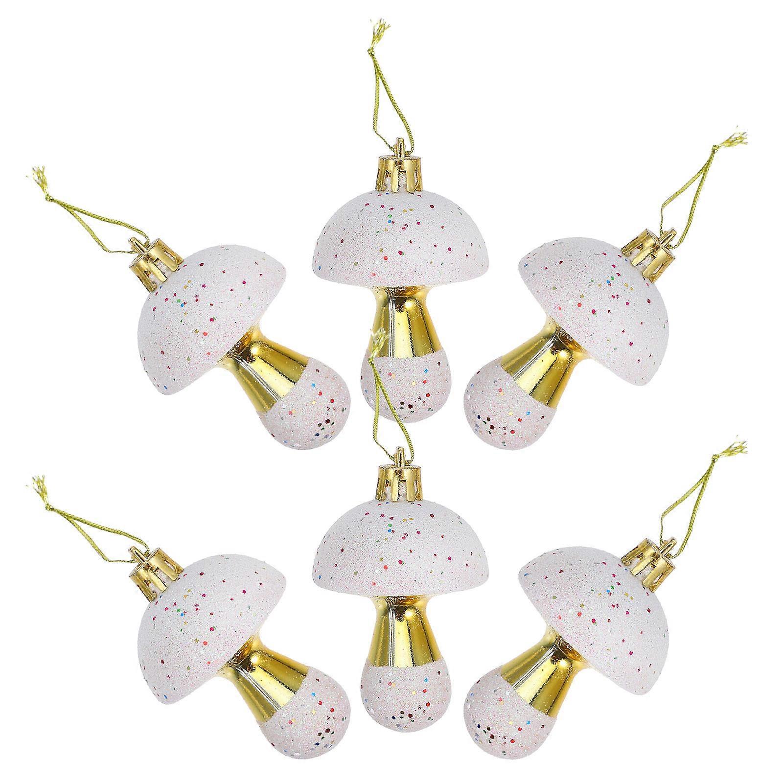 Christmas Tree Hanging Ornaments Mushroom Decorations for 12Pcs Set