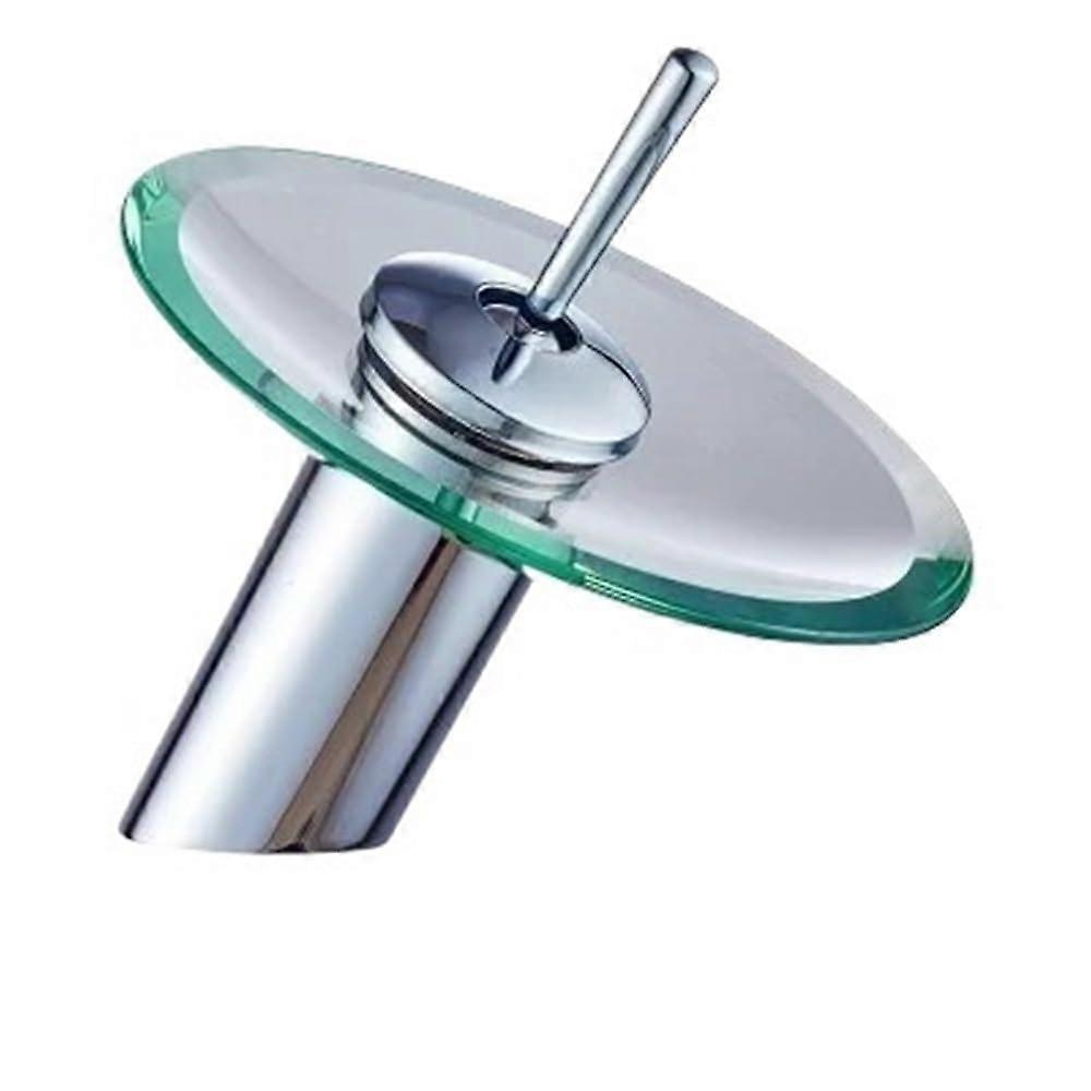 Glass Waterfall Bathroom Faucet Single Handle Basin Mixer Tap with Precise Temperature Control