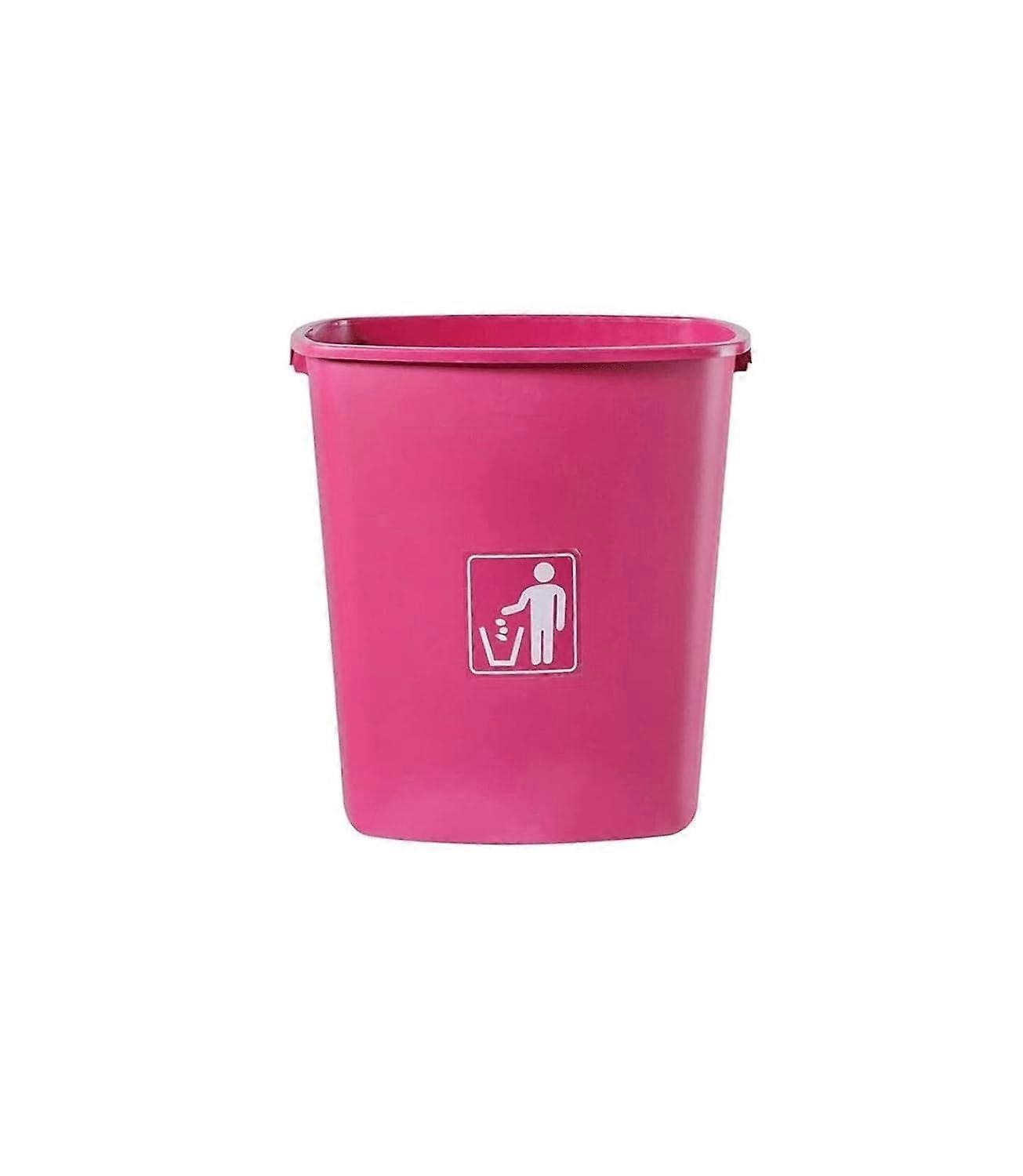 Slim Commercial Plastic Trash Can Without Lid for Office Kitchen Durable SpaceSaving Design