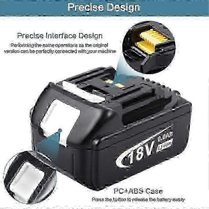 2 Pack For Makita 18v Battery 6.0 Ah Lxt Li-ion Bl1850b Bl1830b Bl1860b Cordless,
