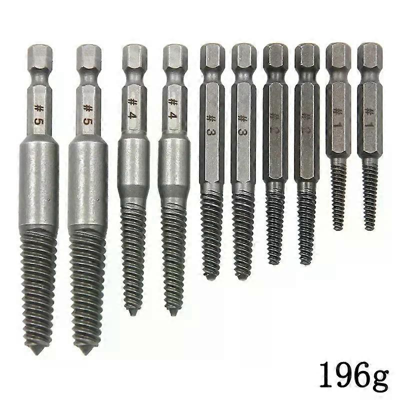10pc Hexagonal Shank Broken Head Screw Extractor Screw Broken Head Screwdriver for Taking out Electric Drill Tool Set