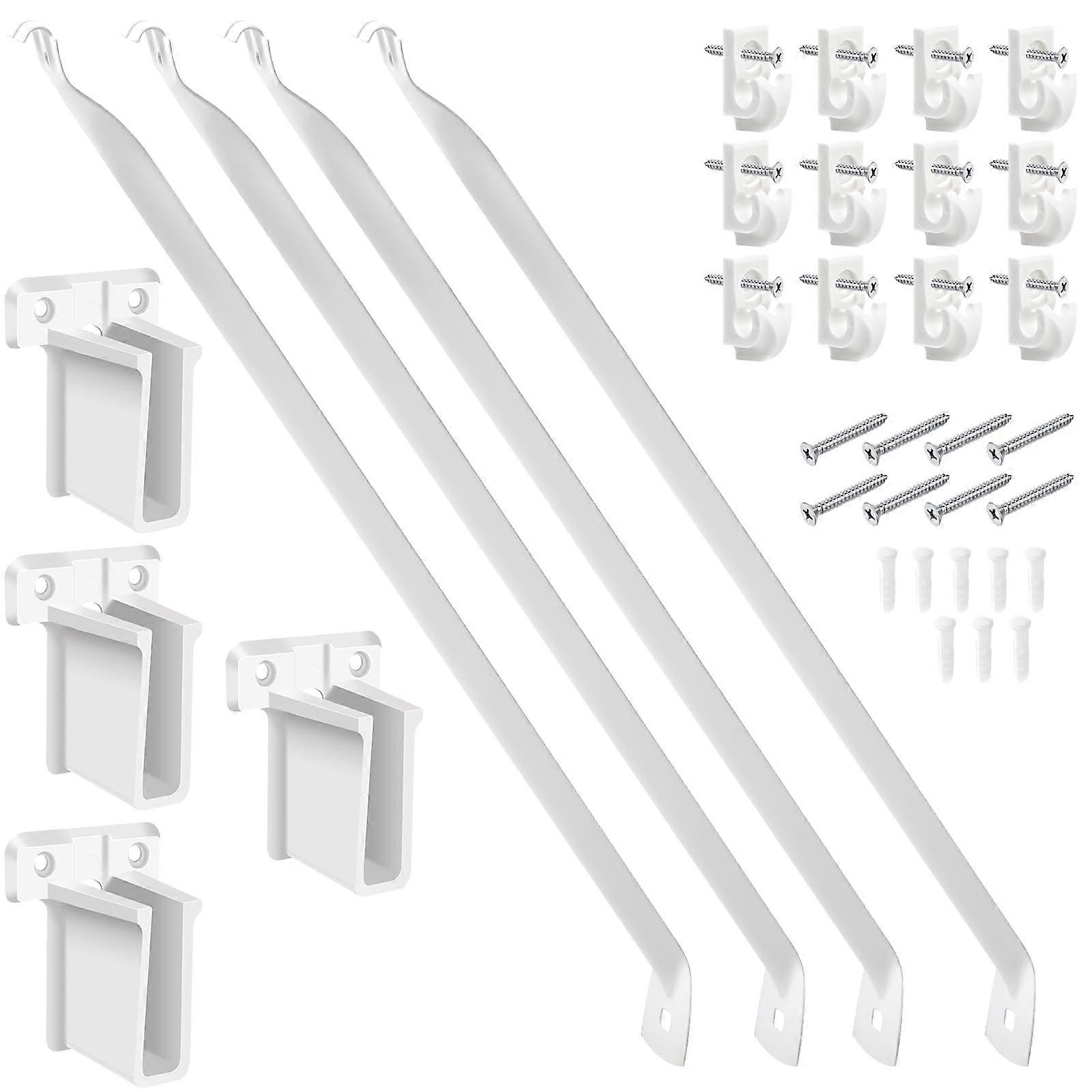 Wire Shelf Brackets Set for 12 Inch Closet Shelves with Mounting Kit for Quick Installation
