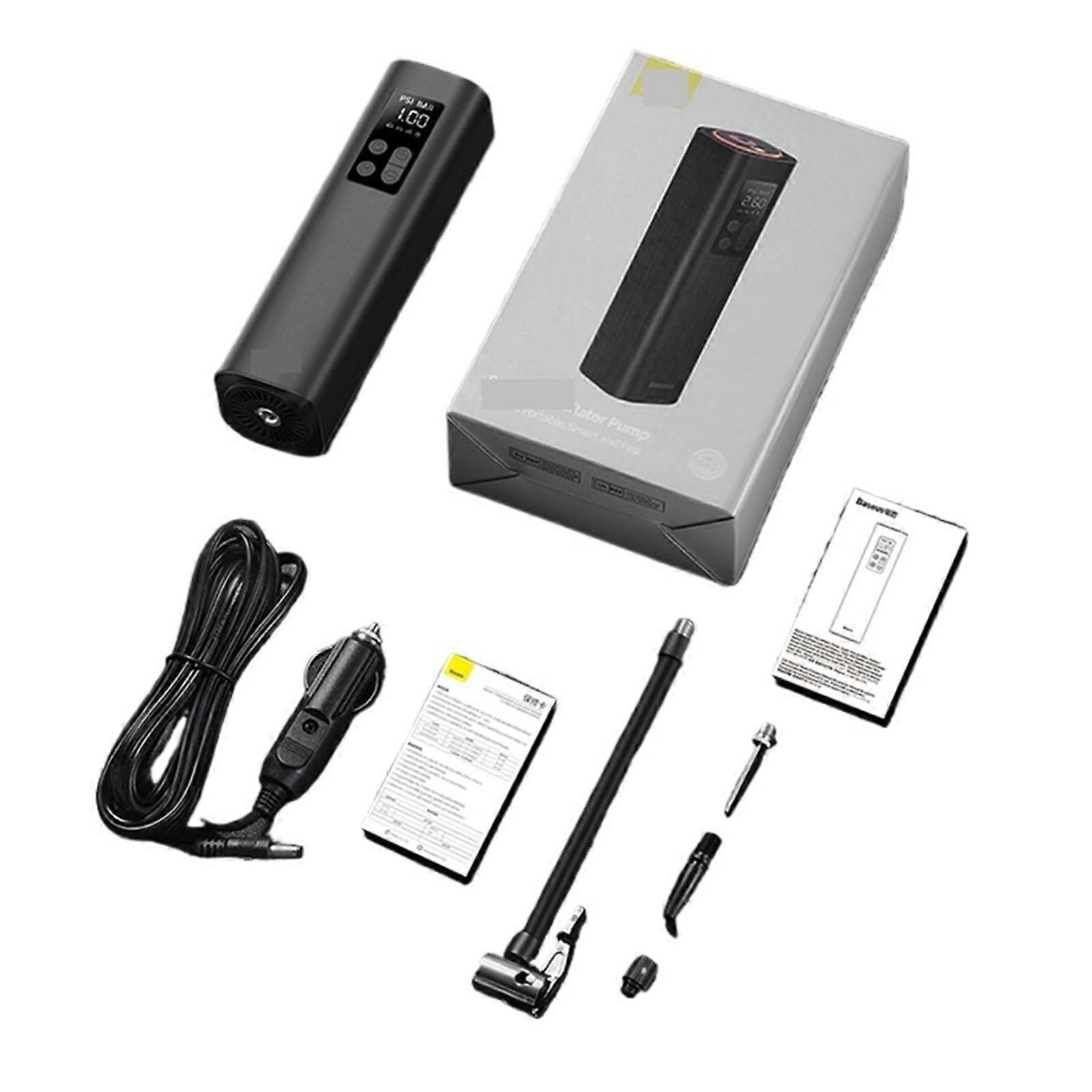 Portable Tire Inflator 12V Car Air Compressor with Fast 4Tire Inflation, Auto Stop, LED Light