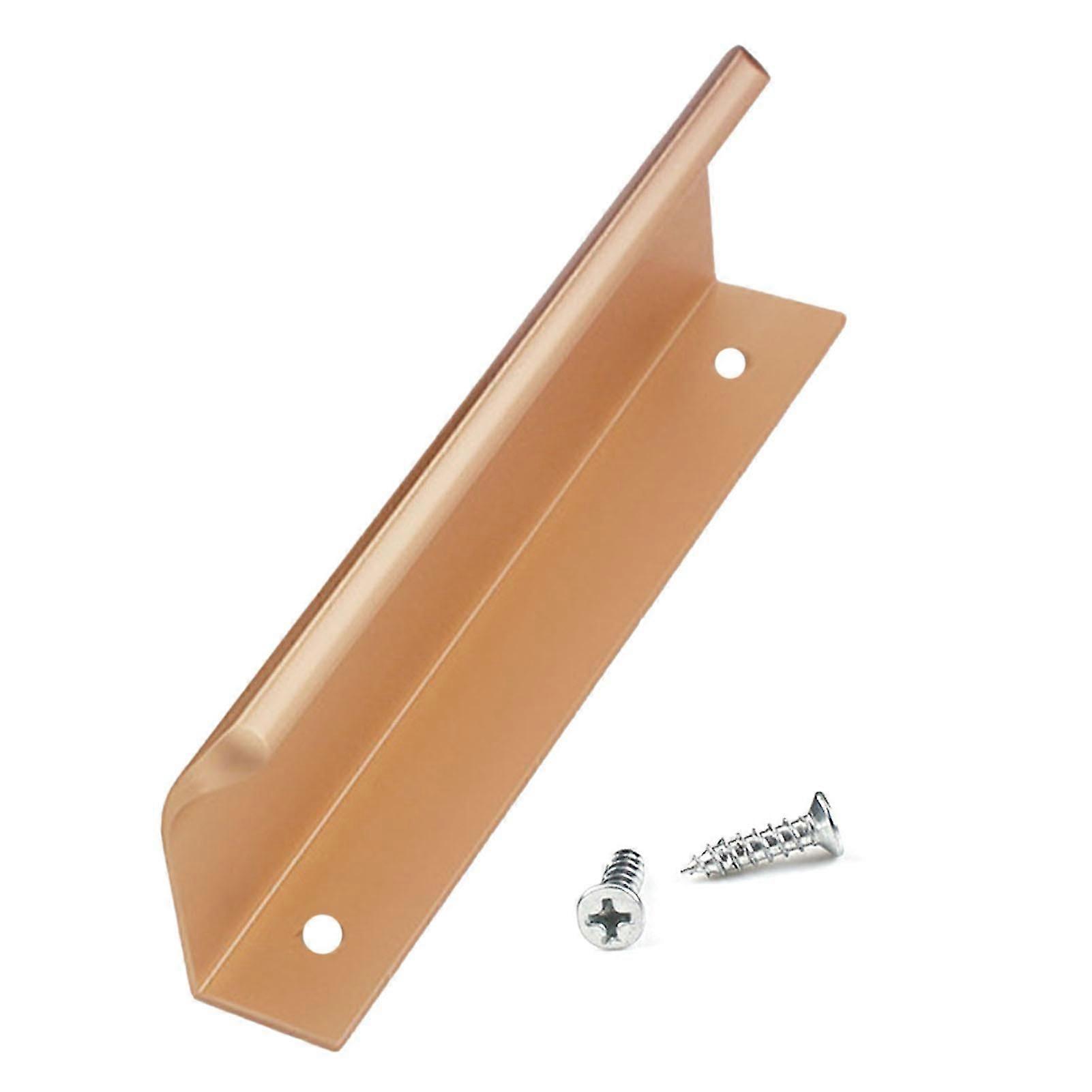 Finger Edge Pull Handle Smooth Edge Comfortable Grip Multiple Sizes Aluminum Alloy Concealed Furniture Handle With Screws For Cabinet Drawer Wa