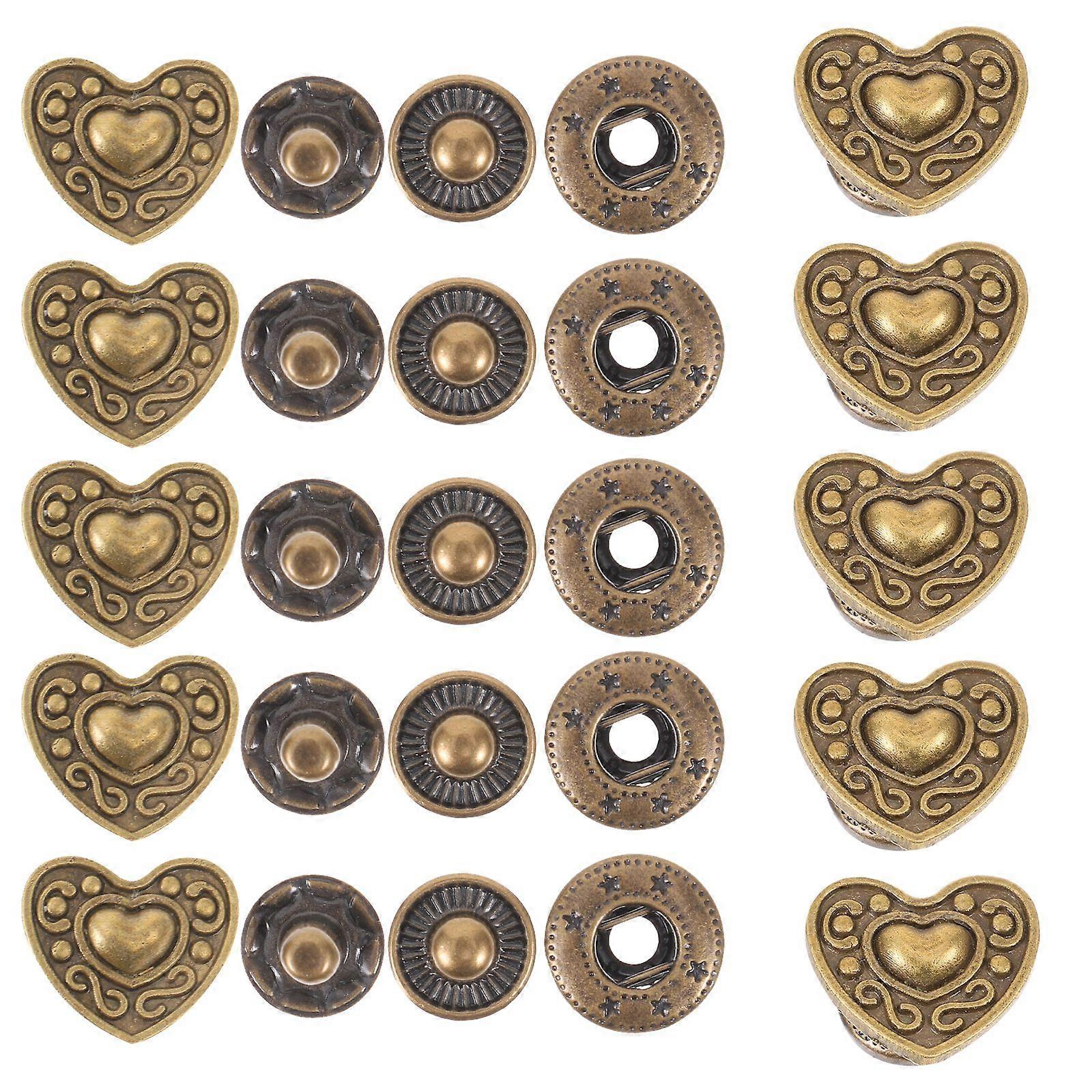 10 Sets Multi-function Metal Snaps Household Snap Buttons Convenient Snap Fasteners