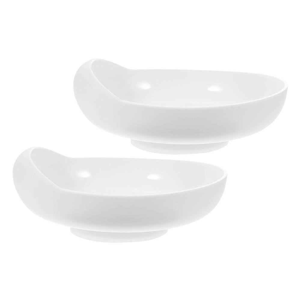 Silicone Scoop Plate for Elderly Spill-Proof Feeding 2Pcs Suction Base