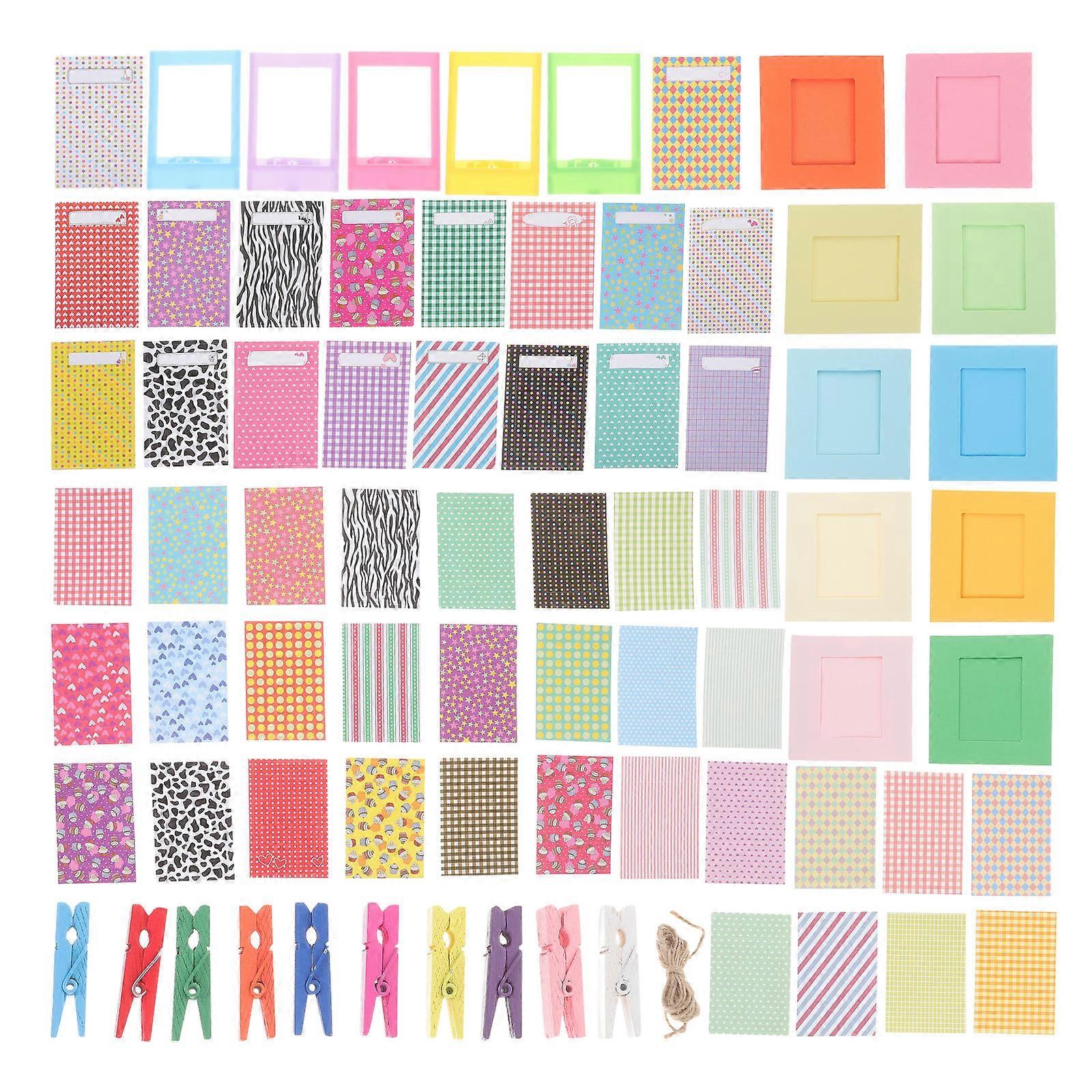 Instant Camera Accessories Photo Frame Kit for Display 1Set Paper Material