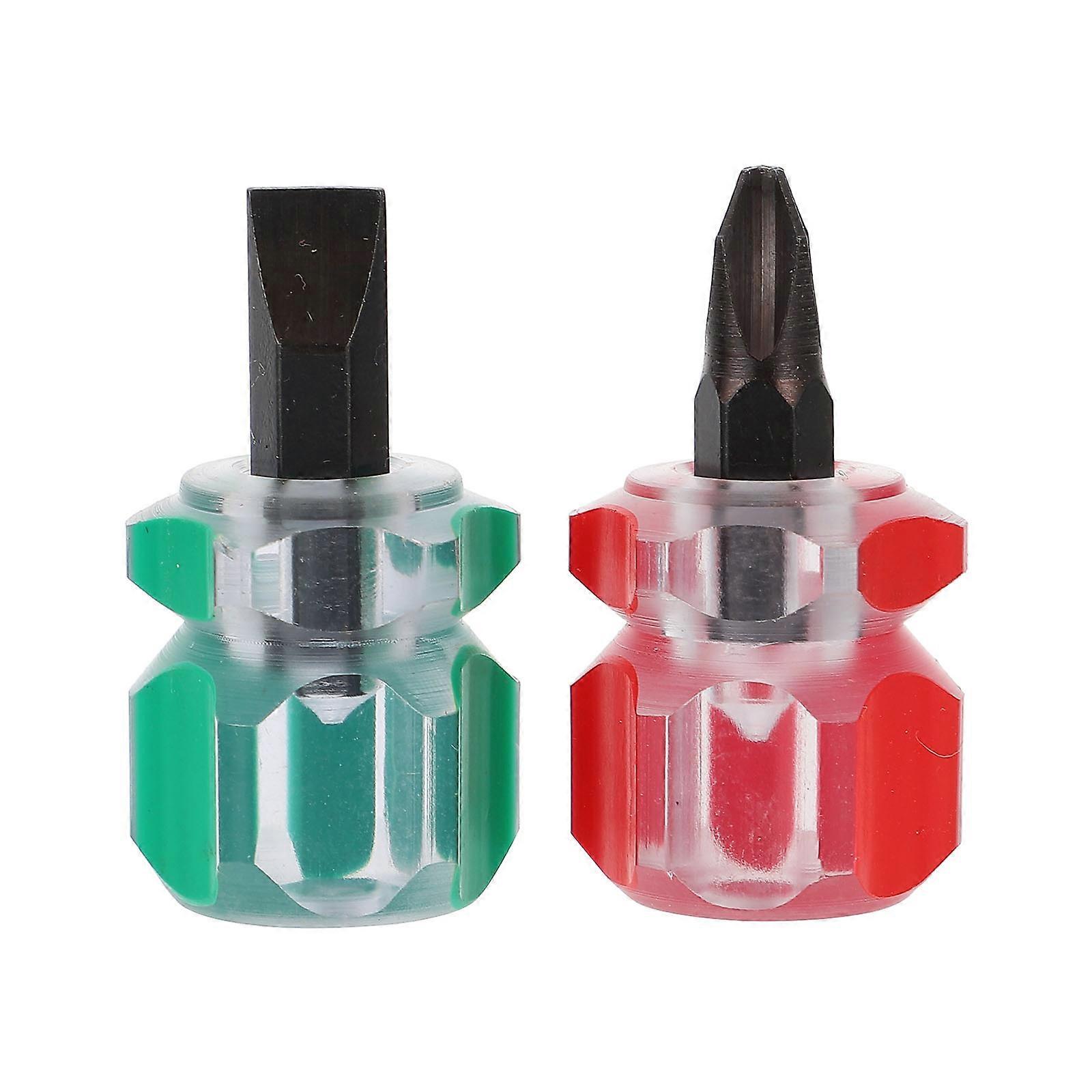 Flathead Screwdrivers Household Tool Kit For Electronics Fixing Magnetic Head Compact Storage 3.6x1.6cm 2Pcs