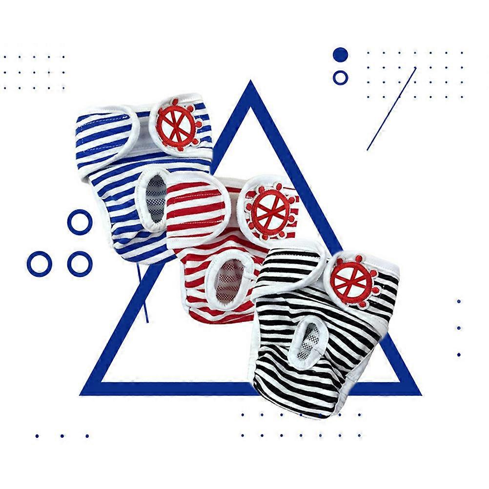 Pet Sanitary Pants Dog Menstruation Function Red Adjustable Stripe