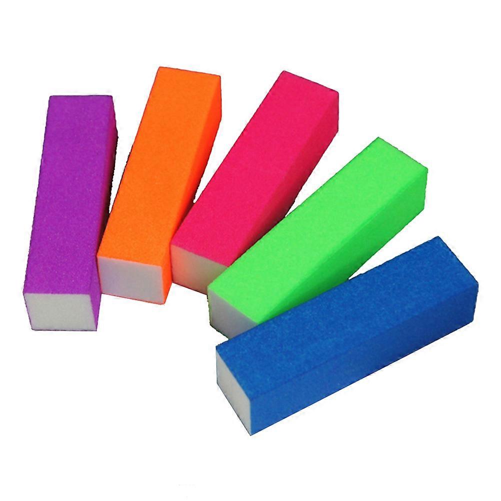 Nail Sanding File Sponge Nail Buffer Blocks for Filing 10Pcs Random Color