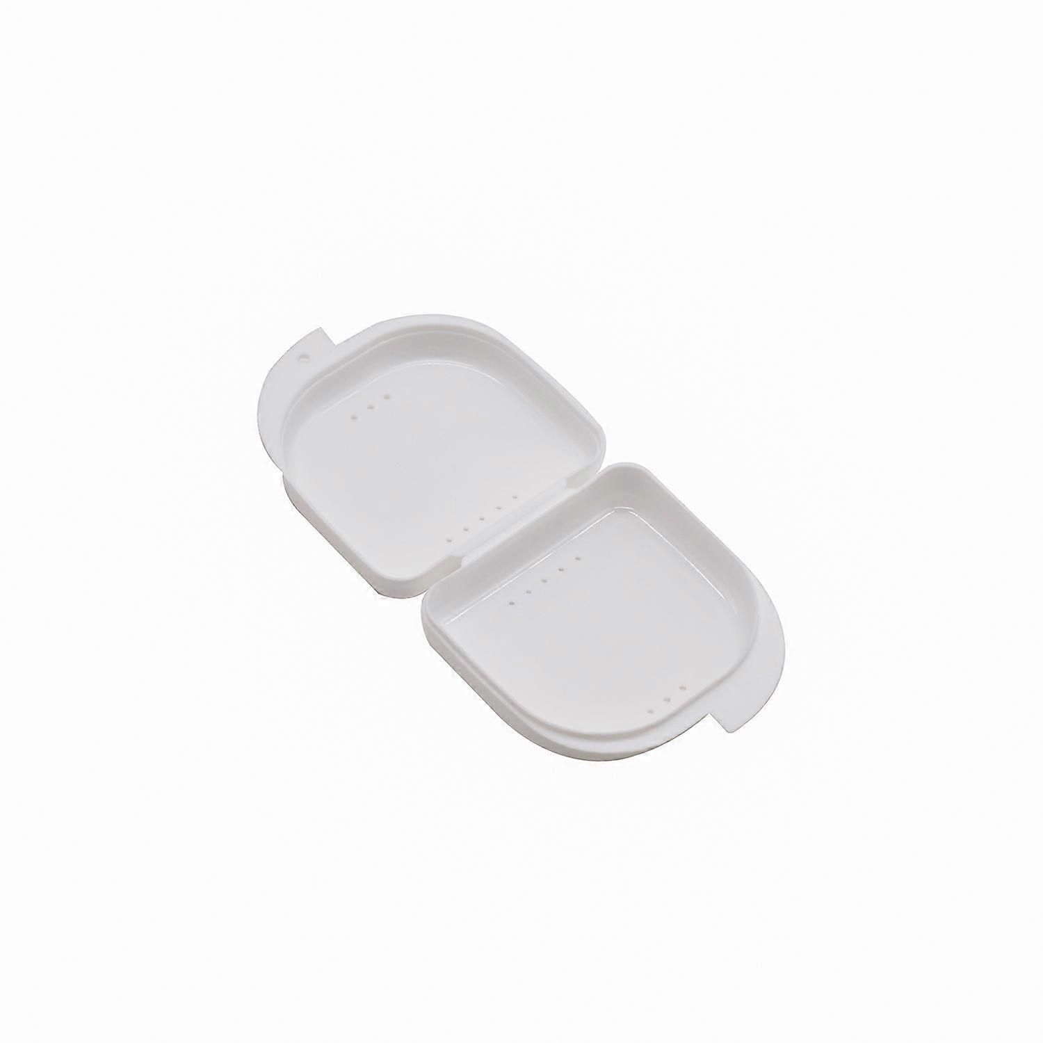 1x Denture Tray Box Dental Orthodontic Retainer Case Plastic Teeth Container False Teeth Protective Case For Storage Cleaning