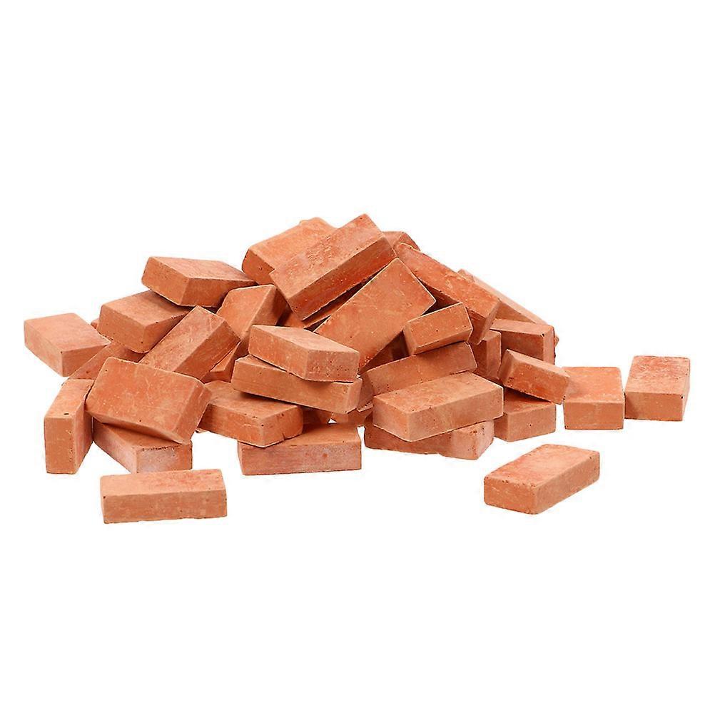 Mini Brick Model for Scale Building Display 4Pcs Brown Resin Keychain