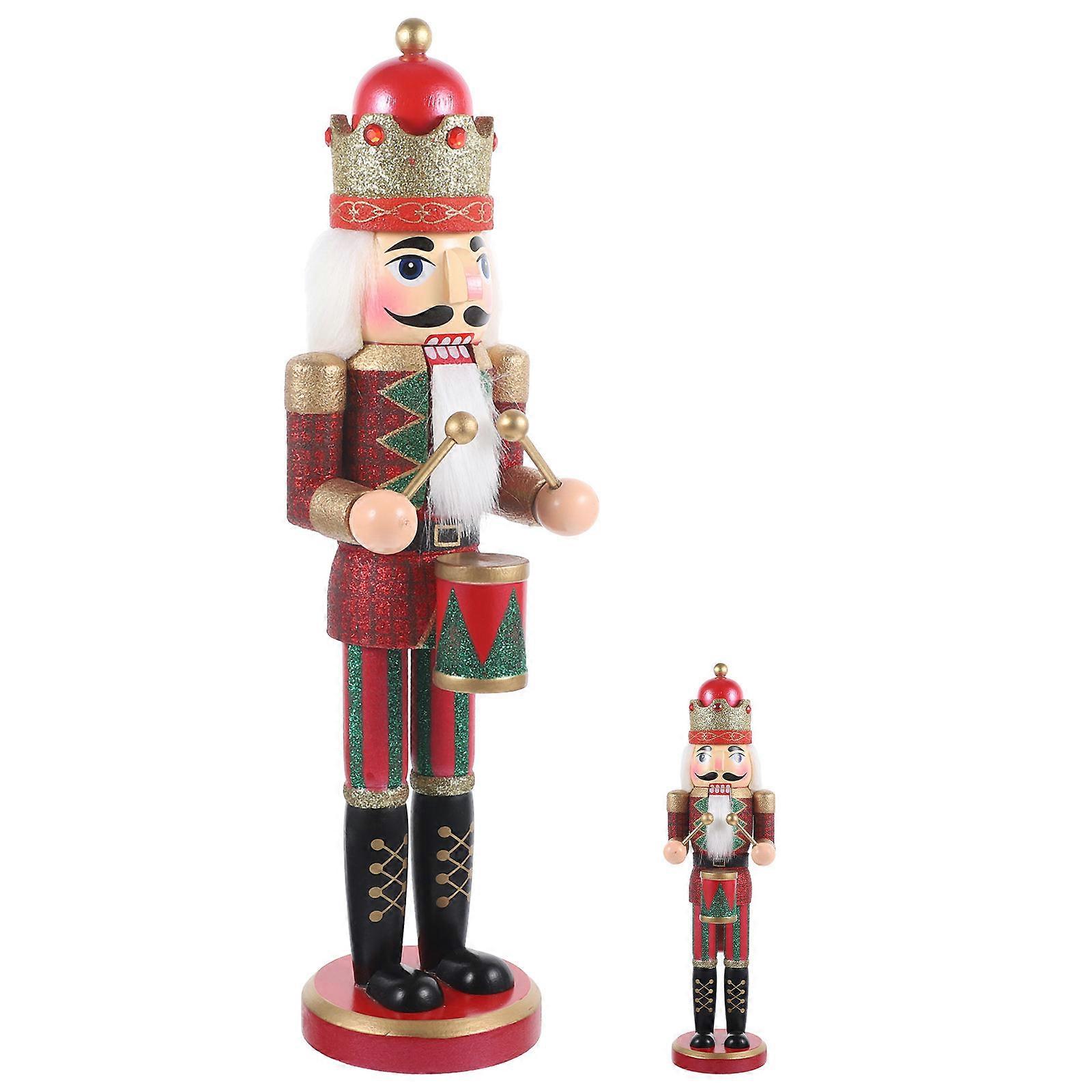 Wooden Nutcracker Puppet Christmas Nutcracker Decoration 3Pcs