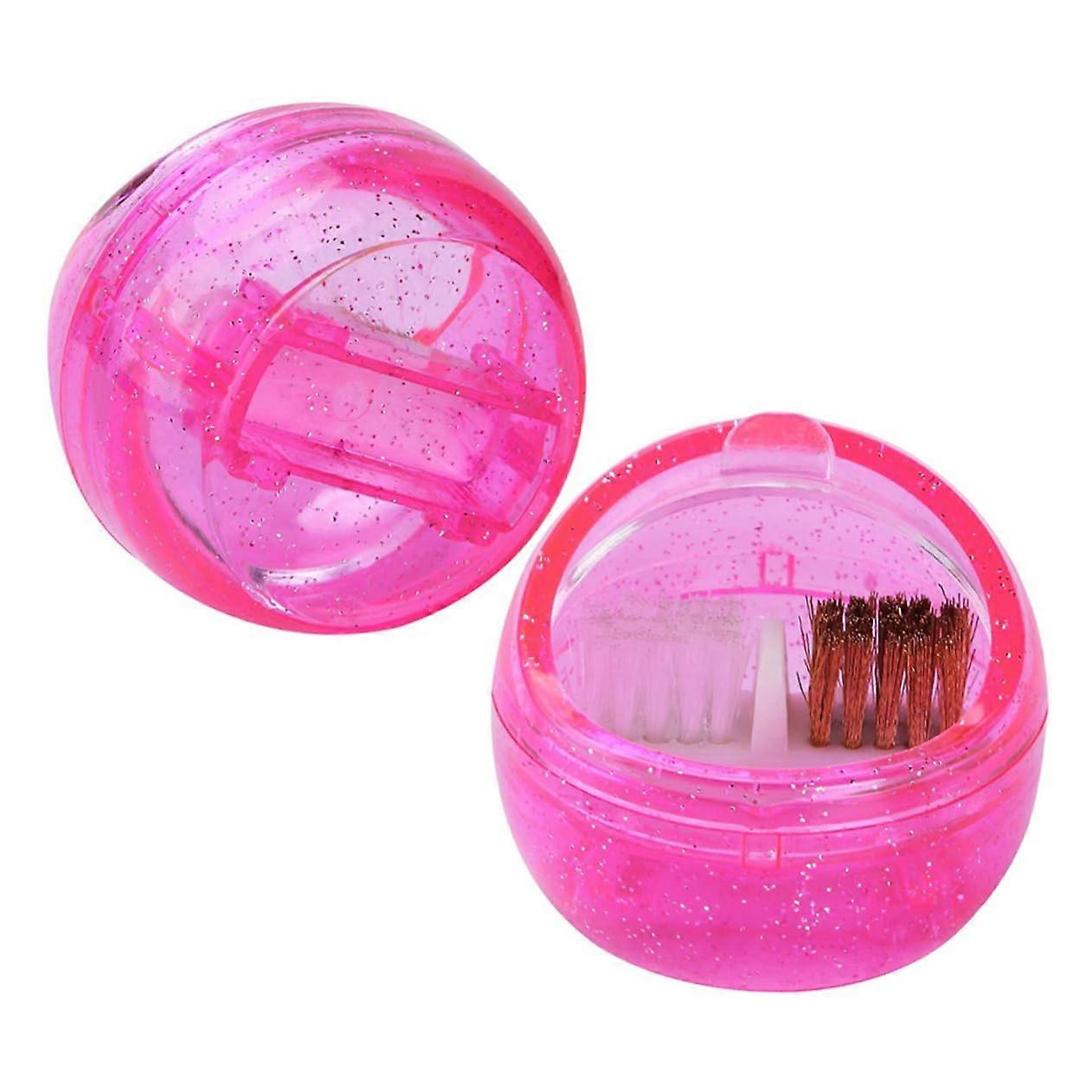Nail Drill Bit Cleaning Brush Set with Detachable Head and Storage Case for Manicure Tools