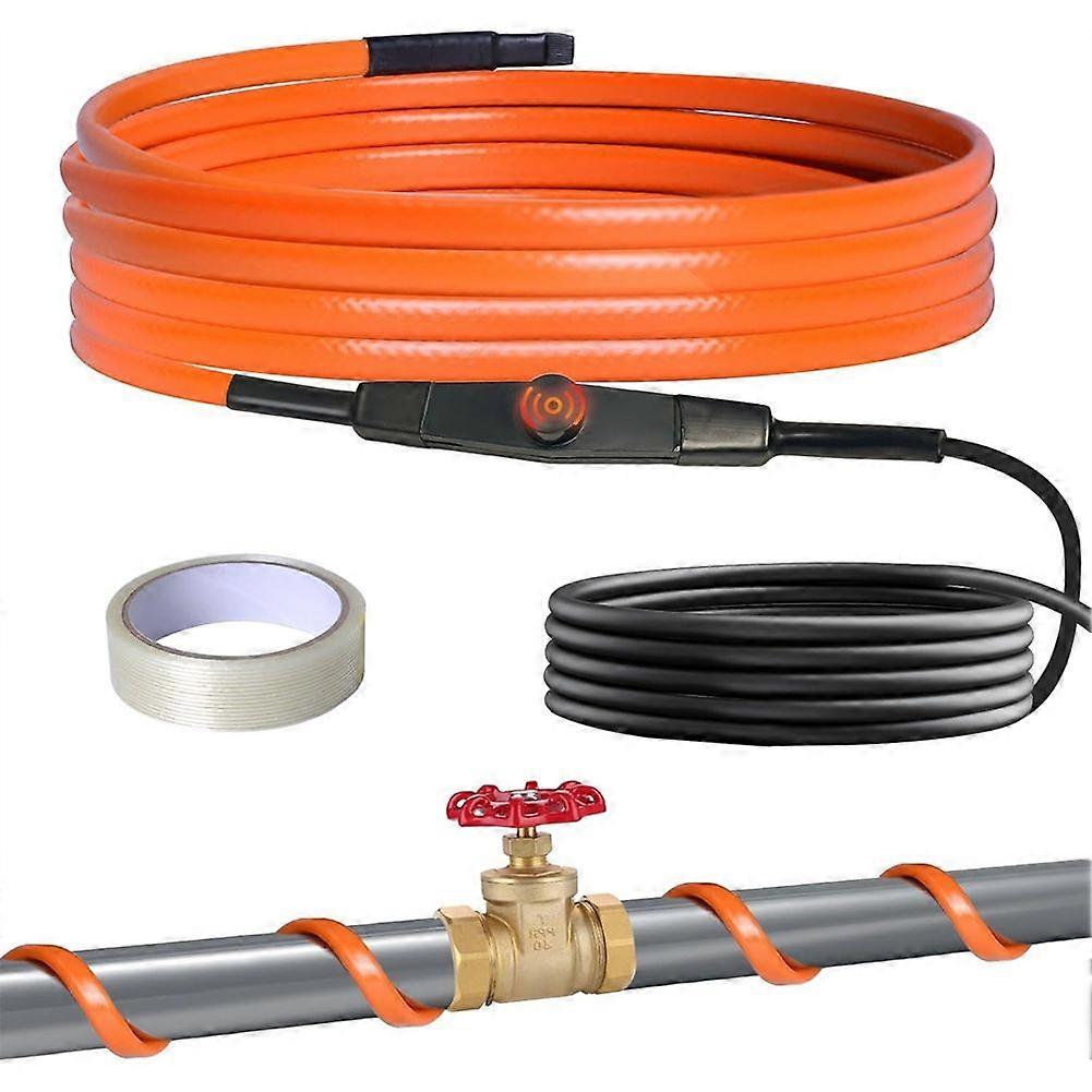 Frost Protection Heating Cable 4 M Heating Cable Concurrent Heating Self-Regulating Waterproof for Water Pipes Eu Plug