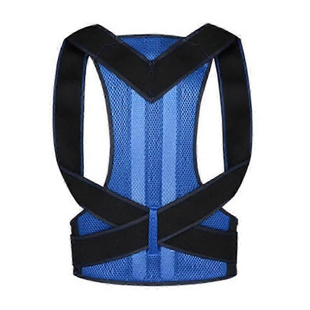 Posture Corrector Adjustable Back Support Nylon Elastic Shoulder Corset Back Brace Unisex Red S Code Blue XL Code
