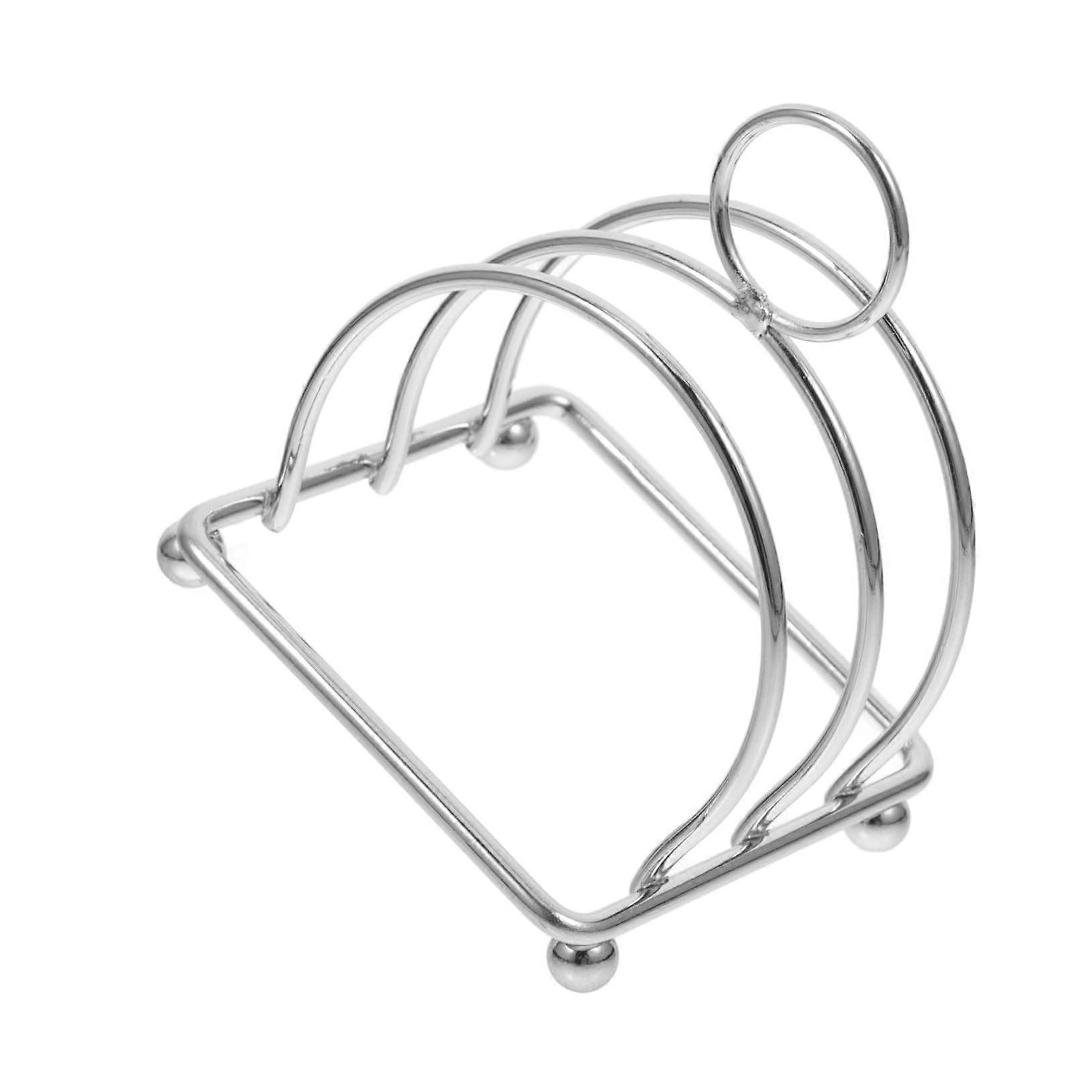 Stainless Steel Toast Rack Bread Holder SpaceSaving Kitchen Organizer for Breakfast