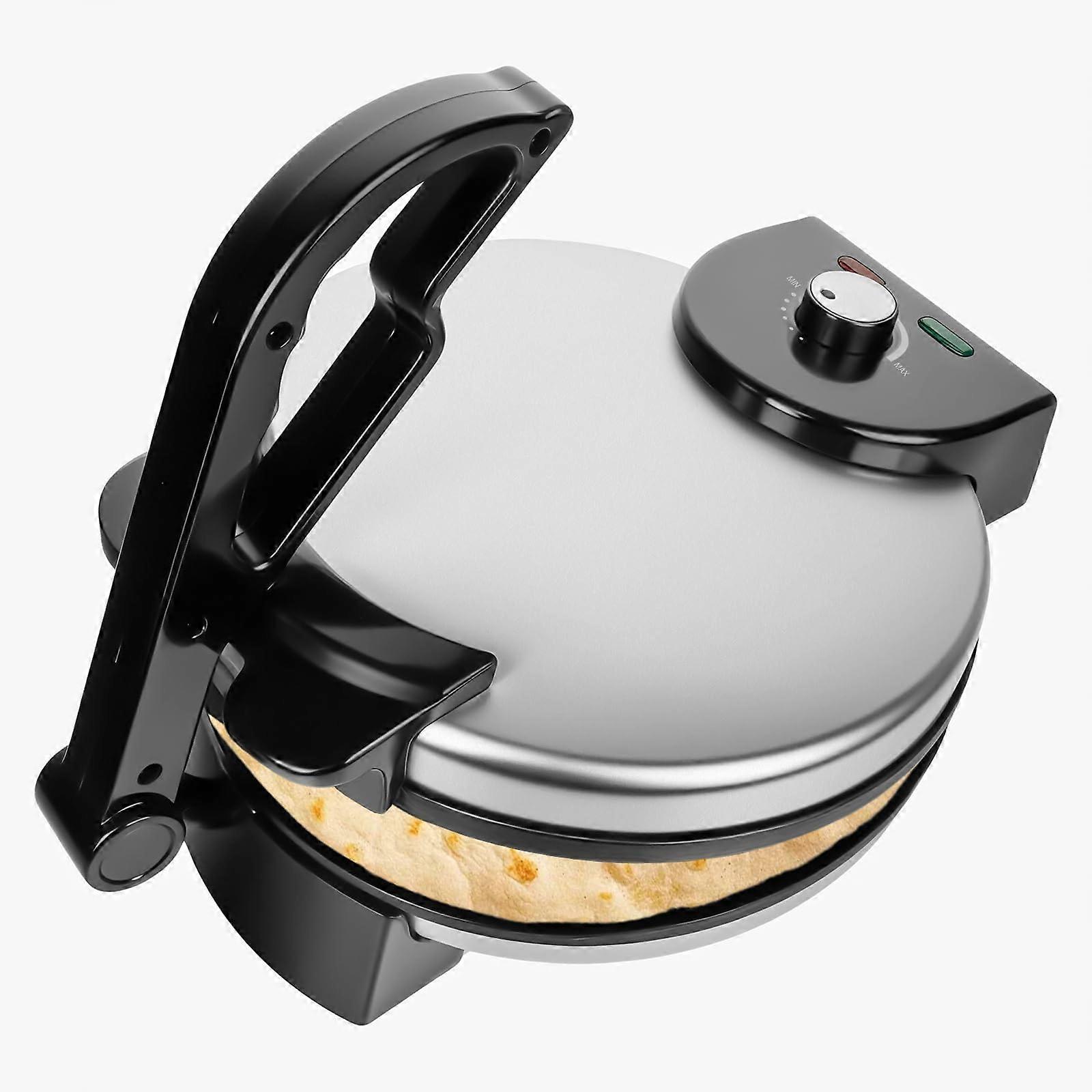 10 Inch Electric Roti Maker with Adjustable Temperature Control, Nonstick Surface and  Roti Warmer