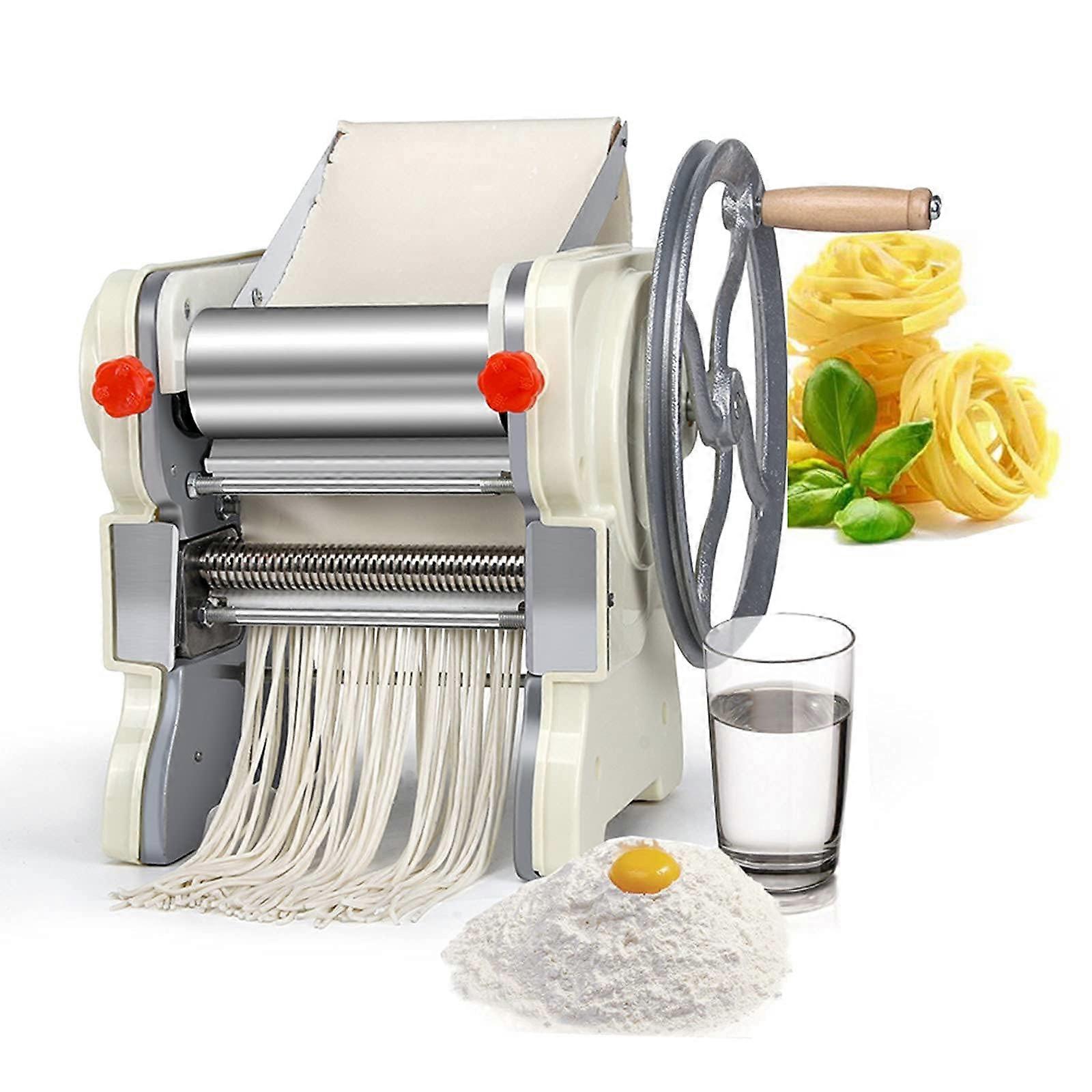 Pasta Maker Machine with Adjustable Thickness Roller Cutter for Homemade Noodles and Spaghetti