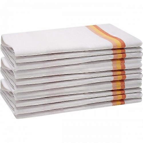 K Collection Stripe Tea Towel Set (Pack of 12)