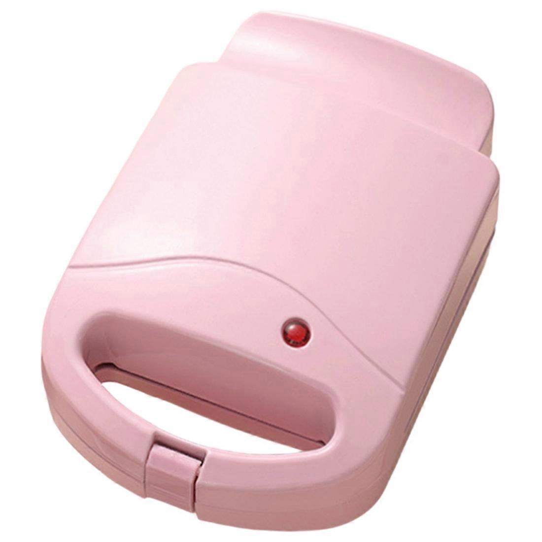 Portable Electric Sandwich Maker Home Multifunctional Machine Non-Stick Breakfast Maker Pink EU Plug
