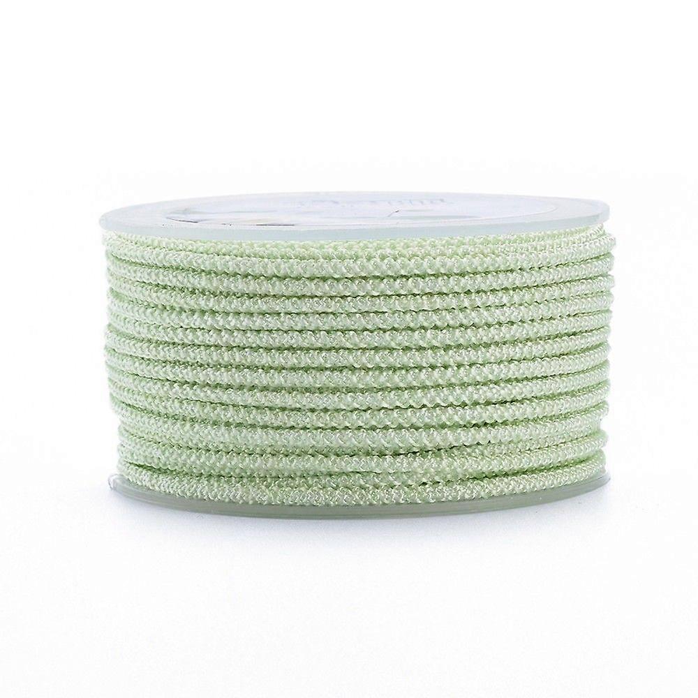 Polyester Cord Light Green 2mm 16.4 yards(15m)/roll