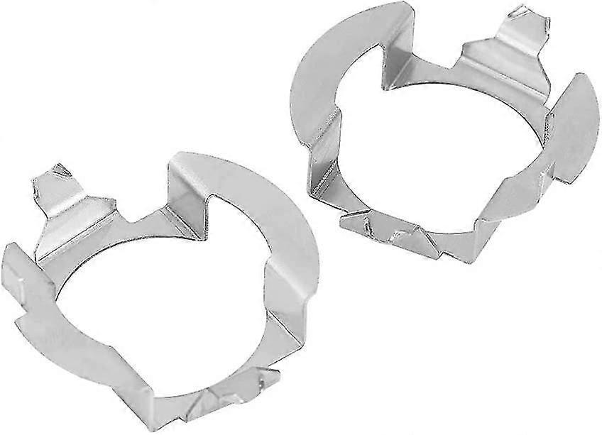 Headlight Base Snap Bracket Headlight Bulb Adapter Holder Headlight Clip Adapter (silver) (2pcs)