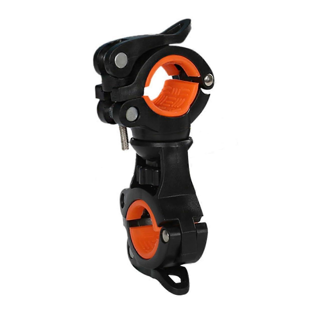 Shockproof Bike Flashlight Mount for Mountain Cycling, Stable Durable Holder, Easy Installation, Orange