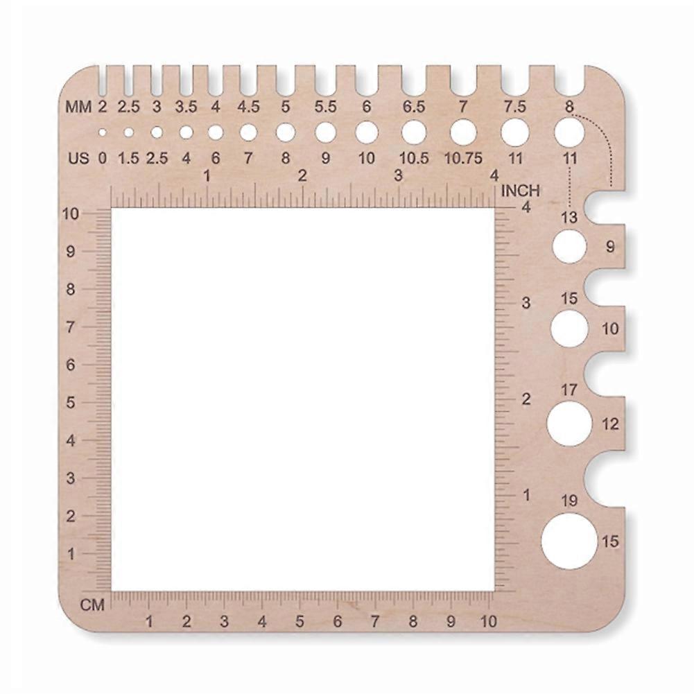 Pletací jehla Gauge Ruler Háčky háčky Pravítko A