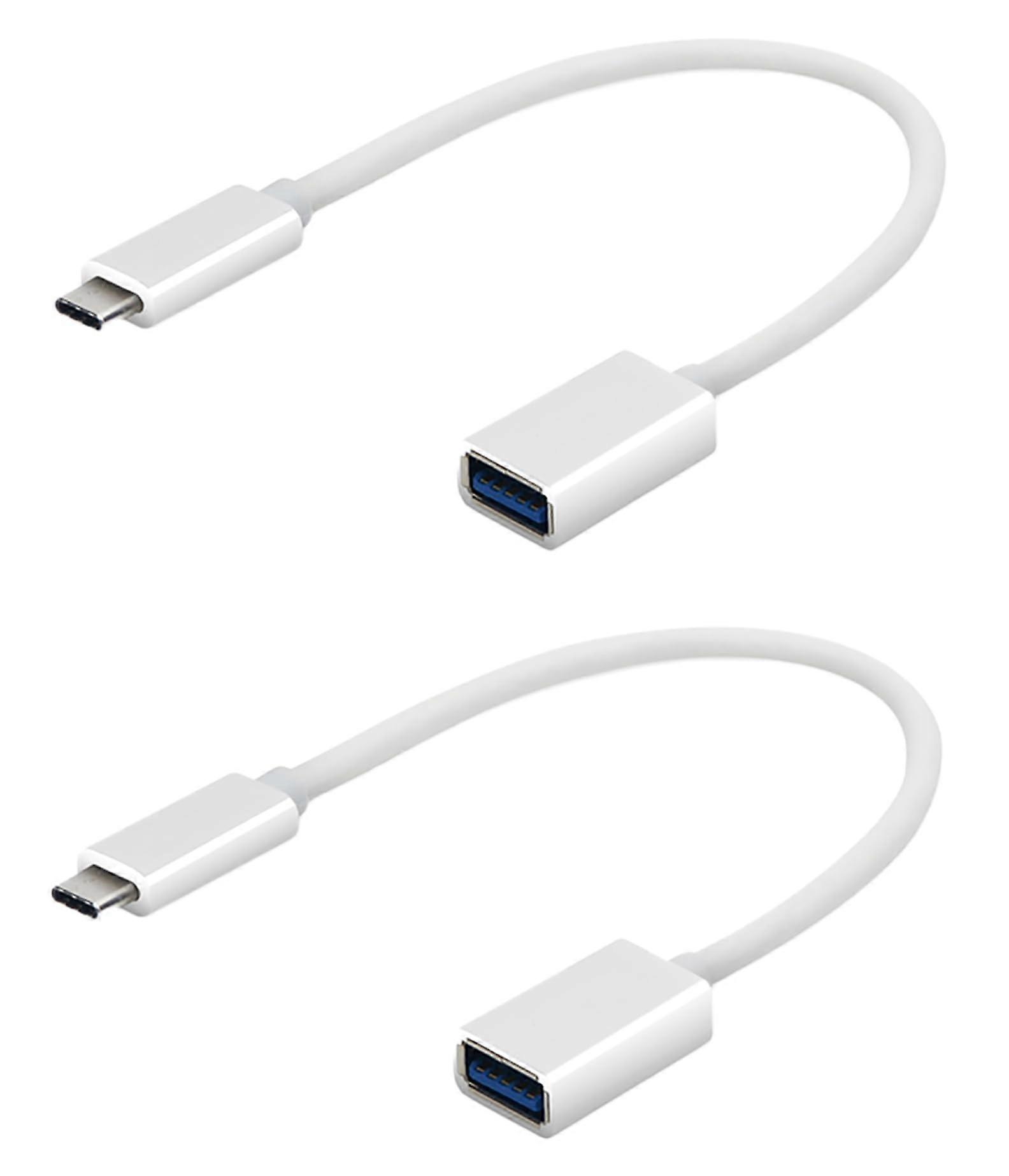 USB TypeC OTG Adapter 3.0 (2 Pack) for Xiaomi Phones, Fast Data Transfer, MultiDevice Compatibility, White