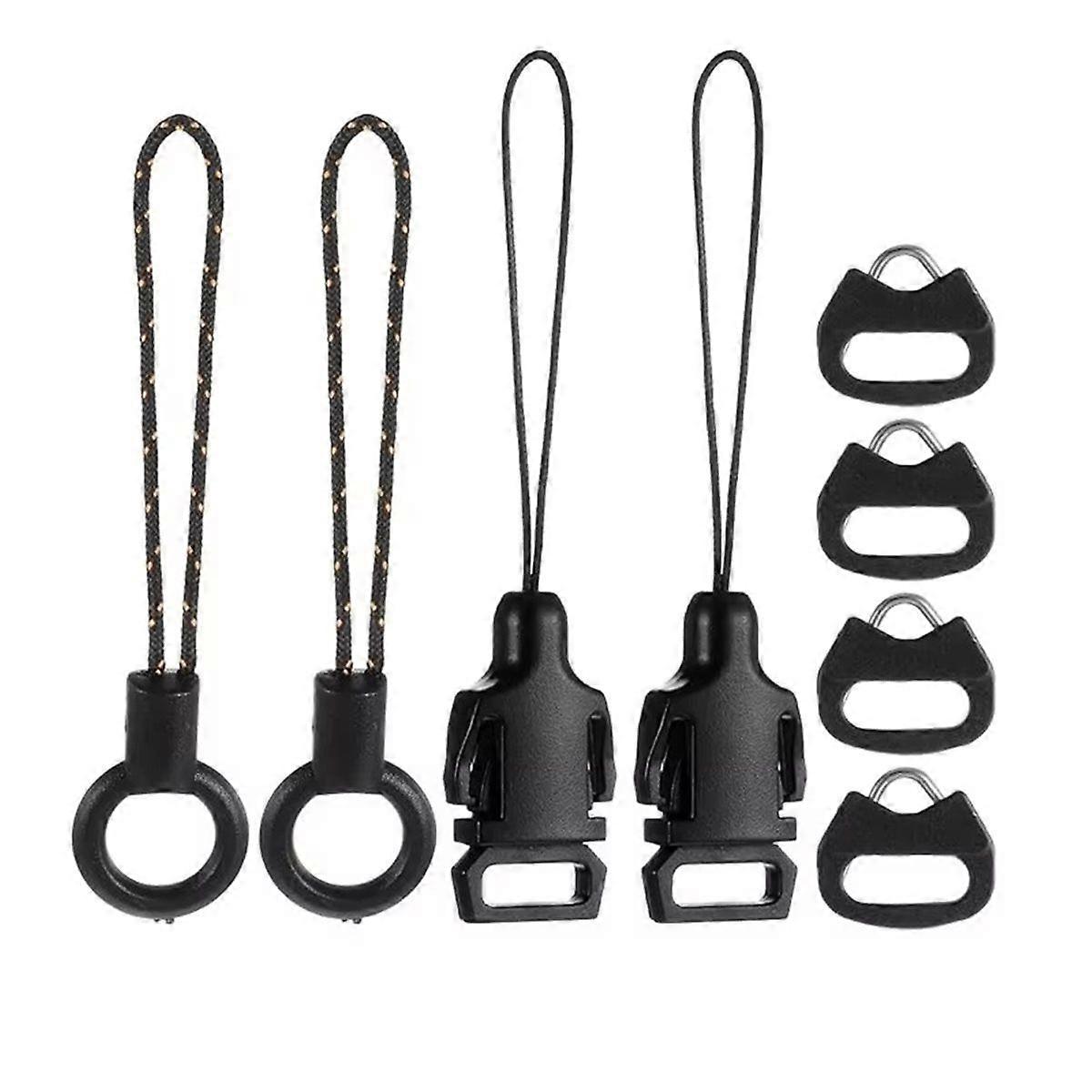 8 Pcs Quick Release Buckle for DSLR Camera Strap, Triangle Loops Adapter with Cap Mini Split Lug Ring Connector