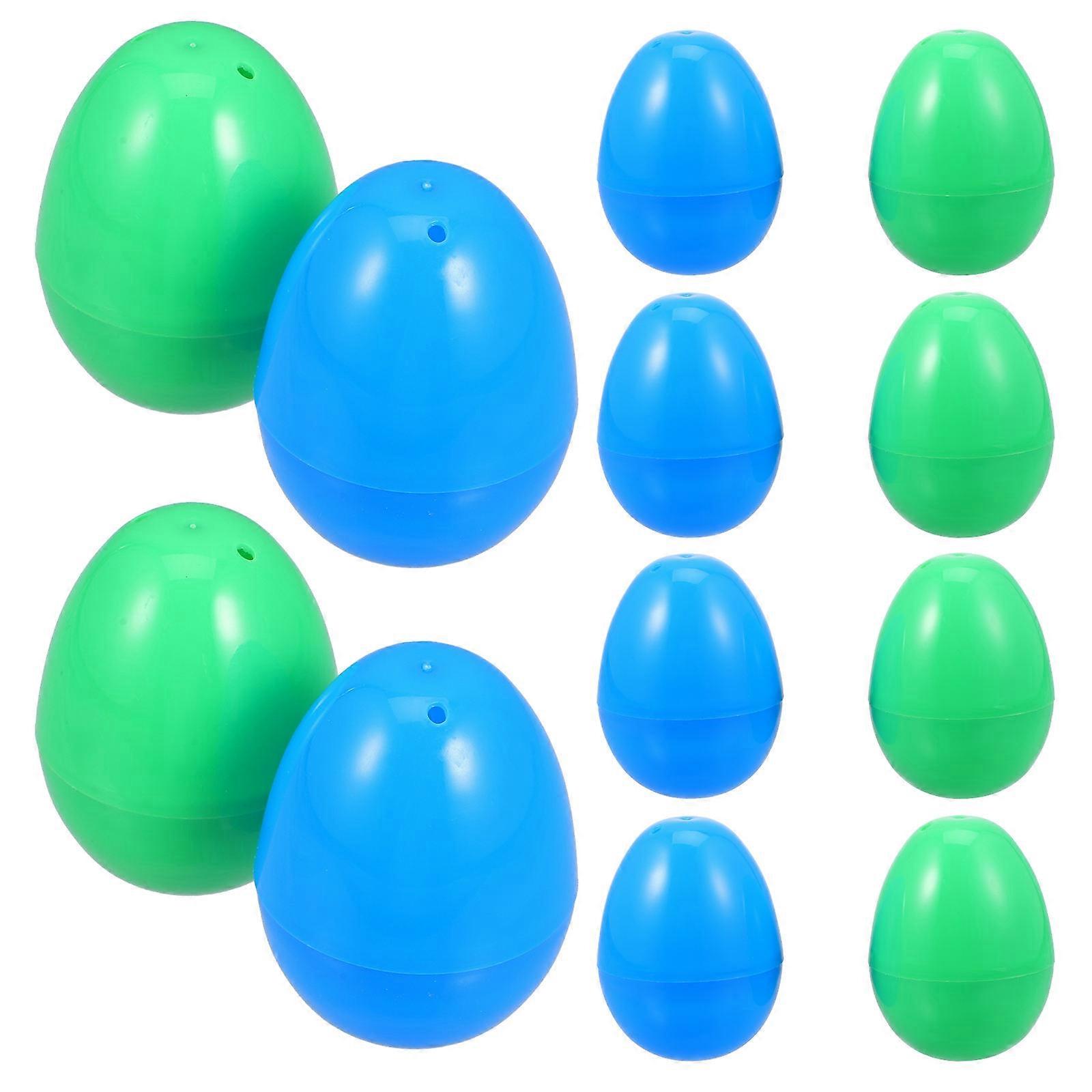 DIY Easter Eggs Plastic Toys for Easter Hunt Games 12Pcs Assorted Color