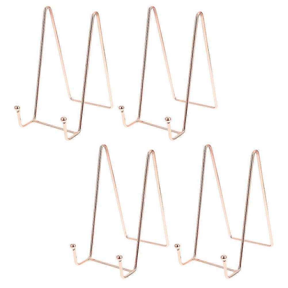 Rose Gold Book Display Brackets for Storage 12Pcs Desktop Book Stand