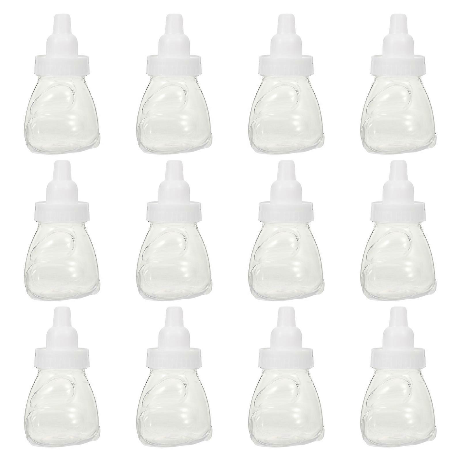 Bear Shaped Candy Box for Storage Use 12Pcs Plastic Candy Container Transparent