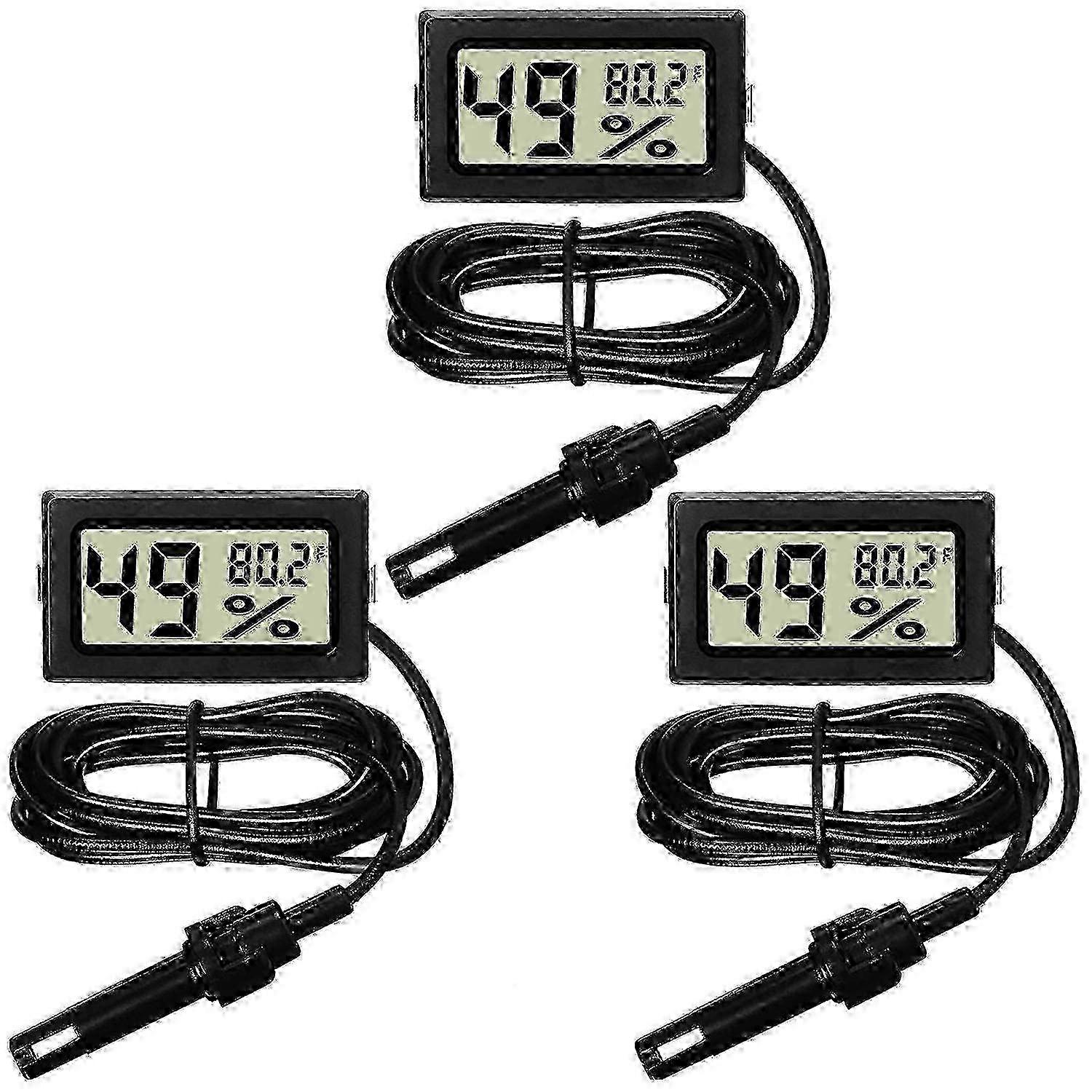 Digital Thermometer Hygrometer with Probe Indoor Temperature Humidity