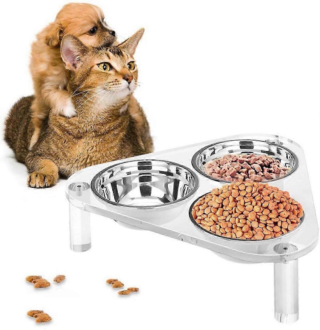 Acryl Elevated Hundefutter & Wassernapf Ständer Futternäpfe, 1 Set