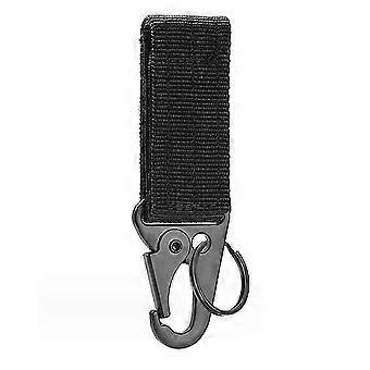Nylon Carabiner Keychain Clip with Secure Spring Buckle, Belt Loop Key Holder for Outdoor Use