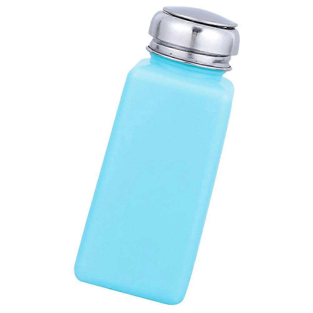 Push Down Pump Clean Container Bottle for Storage Blue Plastic