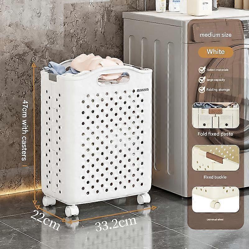 Folding Clothes Hamper, Simple Design, PP Material, For Bathroom