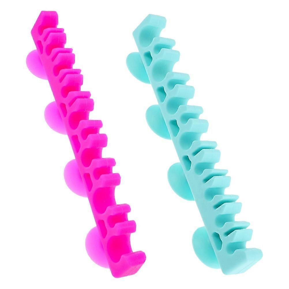 Bathroom Makeup Brush Drying Rack Green 2Pcs