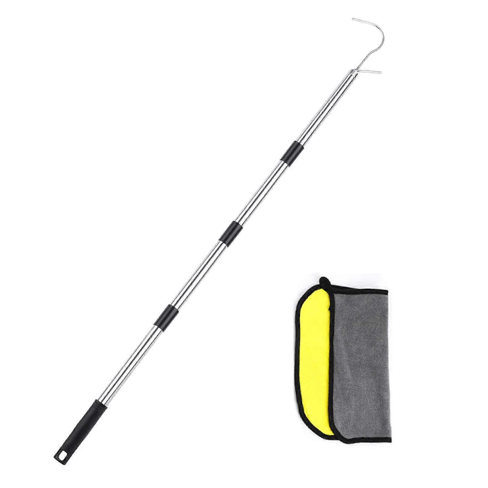 Durable Extending Pool Cleaner Hook 1.6m Length Protective Metal Construction Multicolor