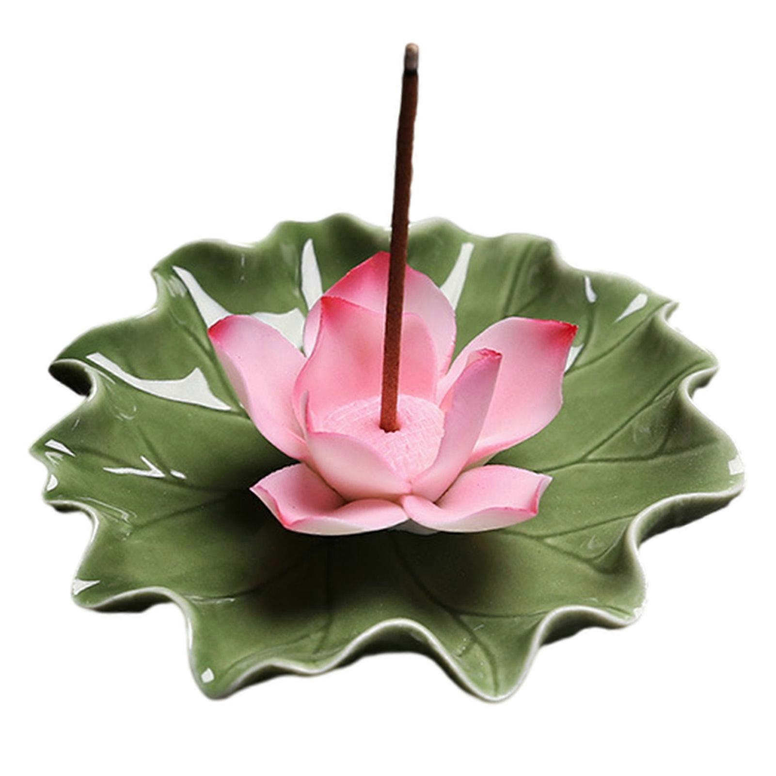 Ceramic Lotus Incense Stick Holder Space Saving Organizer for Kitchen