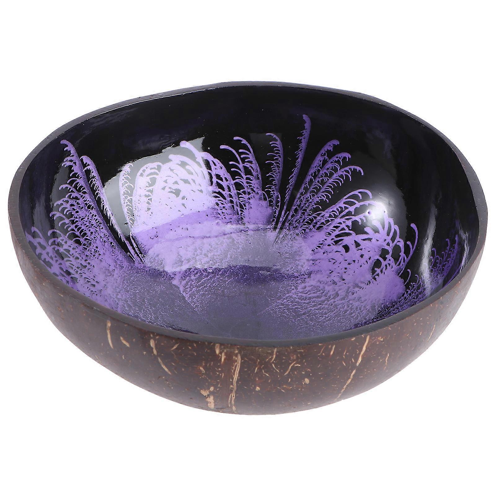 Natural Coconut Shell Bowl Storage Bowl Candy Container Nuts Holder (Pattern 2)
