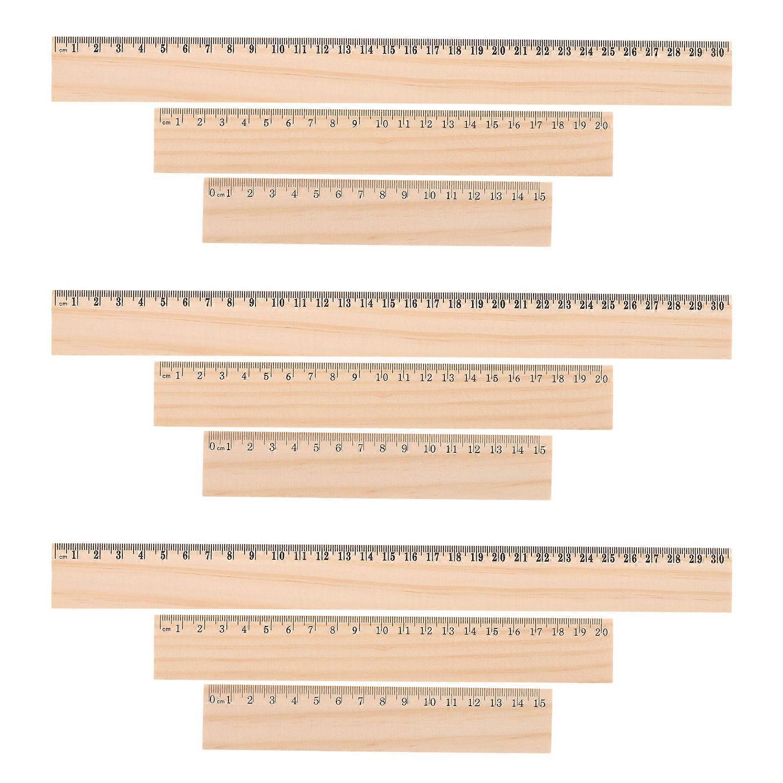 Household Wood Rulers Multi-Function Measuring Tools 27Pcs Set
