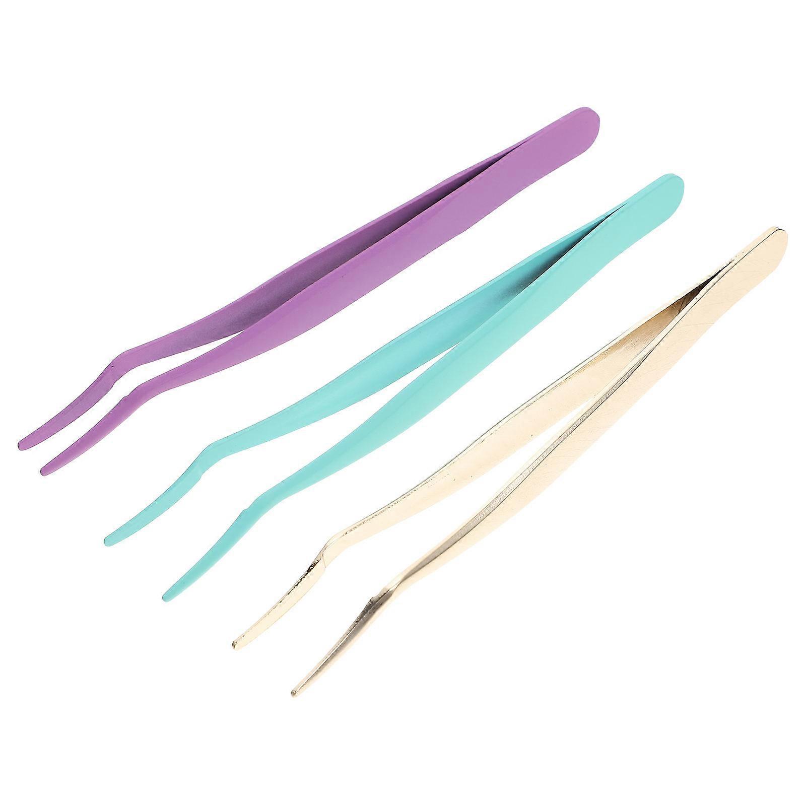 Lash Tweezers for Eyelash Extensions 15Pcs False Lashes Applicator Tools Kit
