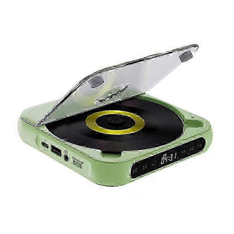 Portable CD Player Bluetooth Speaker,LED Screen, Stereo Player-Green
