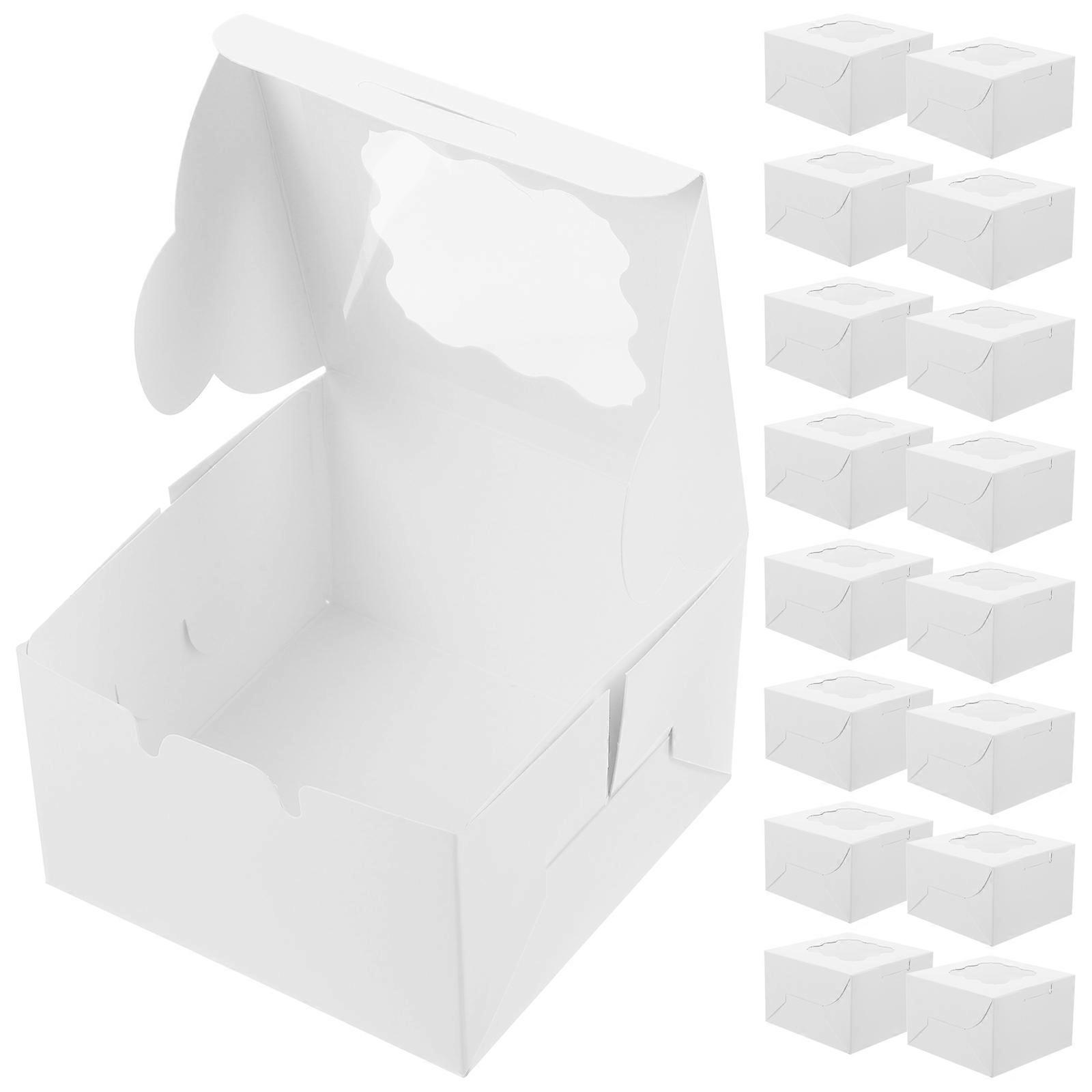 Bakery Box with Window Cookie Boxes for Dessert Packaging 200Pcs