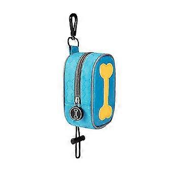 Soft Dog Poop Bags Holder, Cord Doggie Waste Bag Dispenser Pouch, Waterproof Durable 600D Oxford Fabric, for Dog Leash with Metal Carabiner