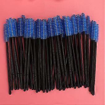 100PCS Disposable Eyelash Brush, Mascara Wands Makeup Brushes Applicators Kits for Eyelash Extensions and Eyebrow Brush(Blue)