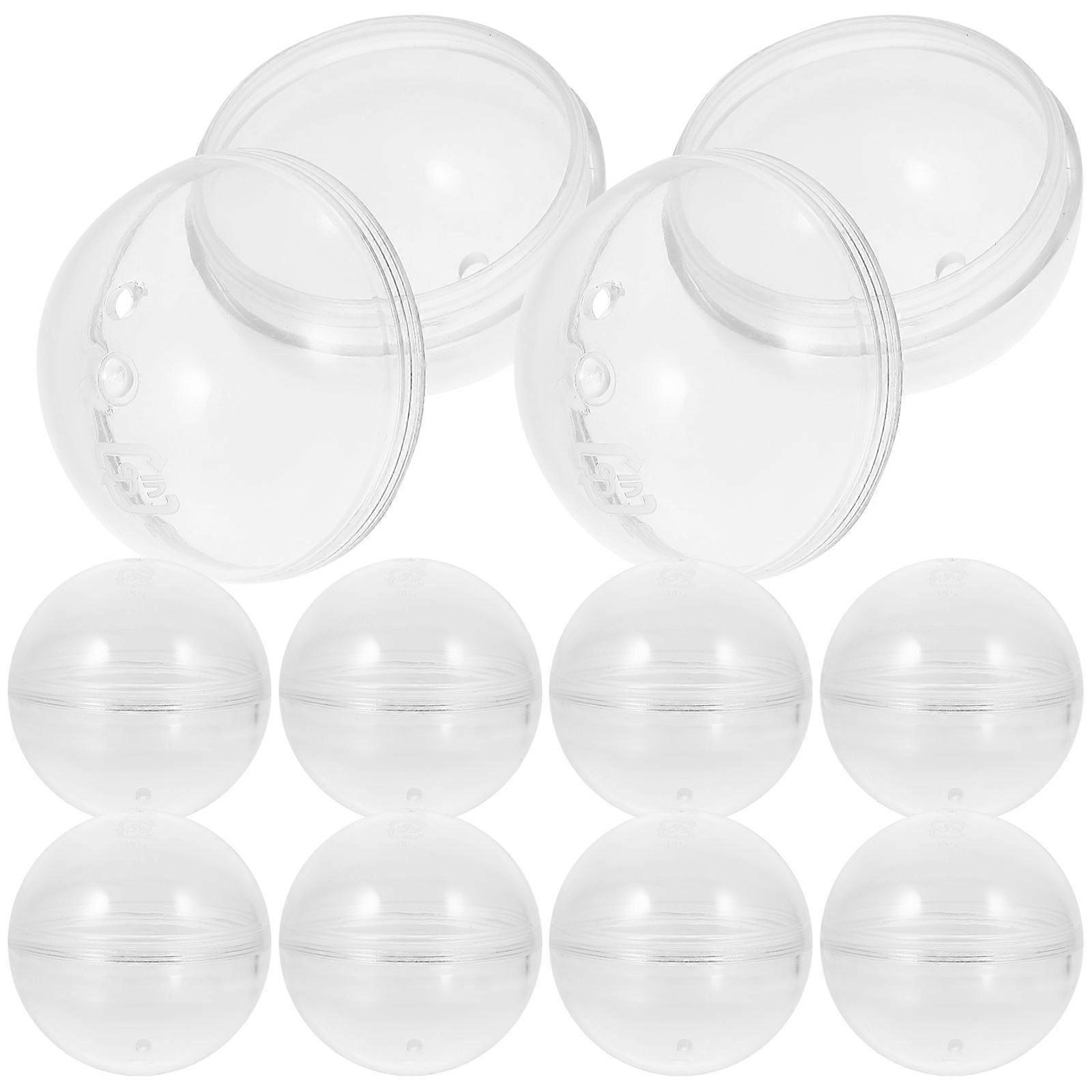 10pcs Empty Round Capsules Refillable Ball Capsules Vending Machines Storage Capsules Props